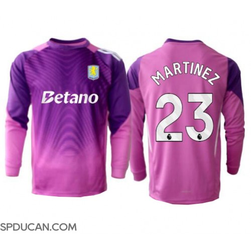 Muški Nogometni Dres Aston Villa Emiliano Martinez #23 Golmanski Rezervni 2025-26 Dugi Rukav